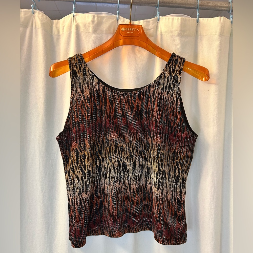 90s Flame metallic tank top